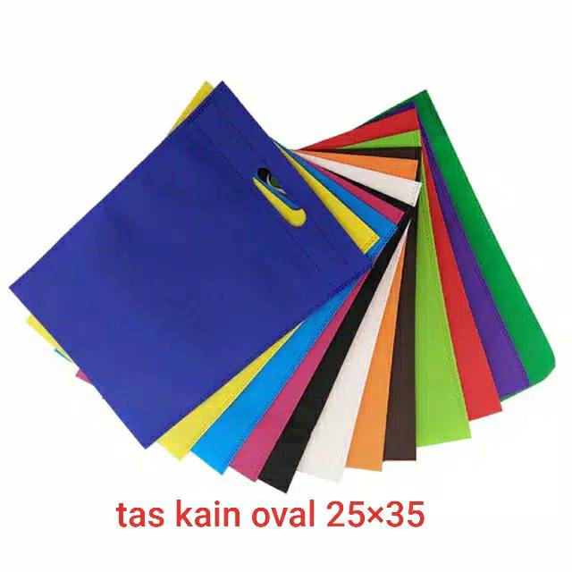 

Tas kain spundbond oval, tas kain ramah lingkungan ,ukuran 25×35 , harga satuan atau /pcs
