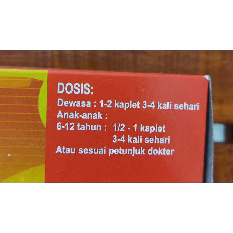 Emturnas 100 Kaplet / Paracetamol 500 Mg / Meredakan Demam / Nyeri / Sakit Kepala