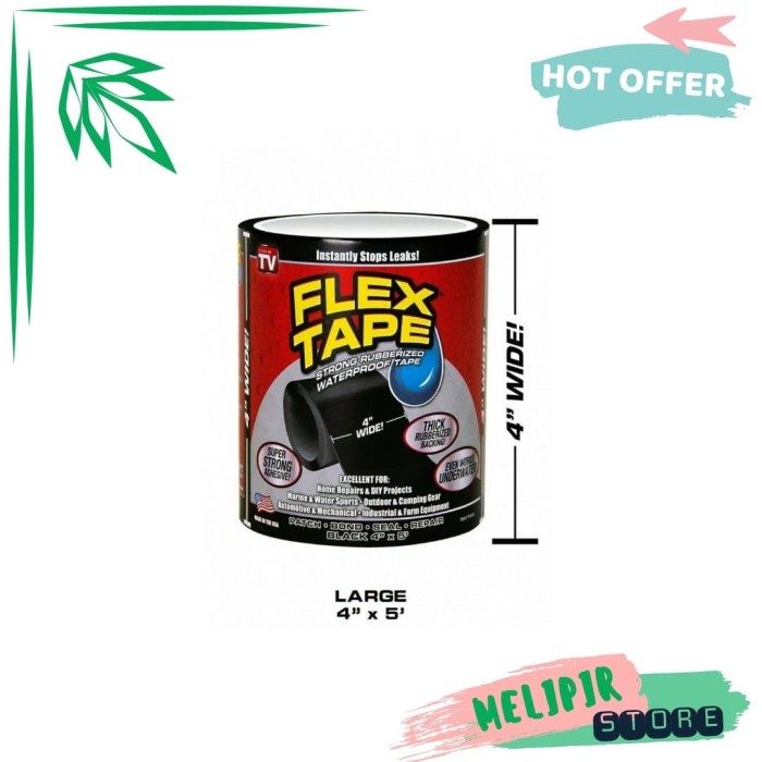 

Gaya Flex Tape Isolasi Lakban Super Kuat Anti Bocor Anti Air Hot Sale