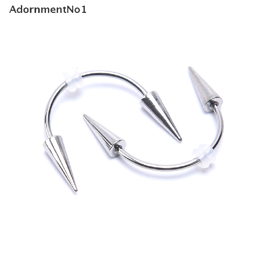 (AdornmentNo1) Cincin Tindik Bibir / Gigi Harimau / Vampire / C Bar Bahan Stainless Steel