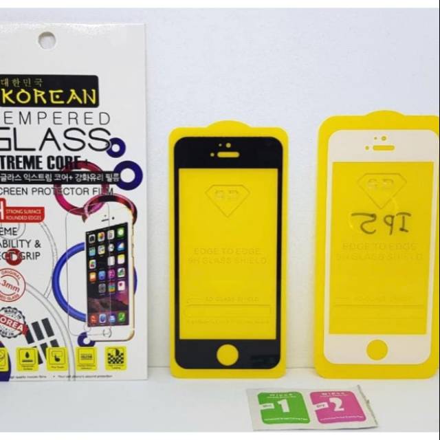 Tempered Glass iPhone 5 5G 5S Full Lem 9D - SC