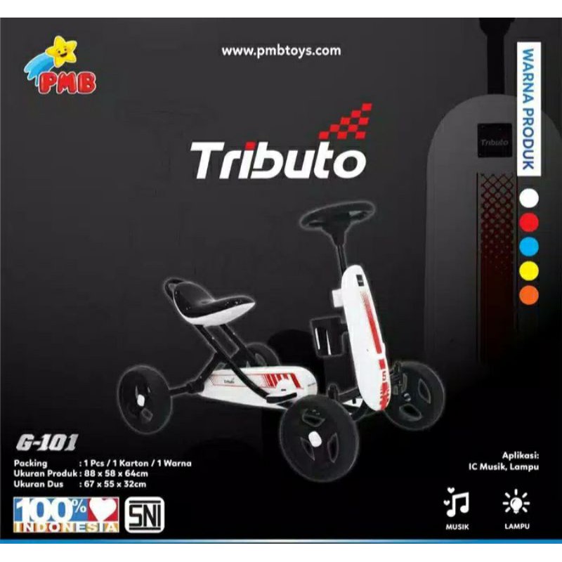 Mainan Anak Gokart Tributo G-101 PMB Murah