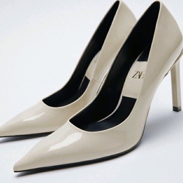 ZARA SEPATU HEELS WANITA STILETTO SALE LAST STOCK - BEIGE, 35