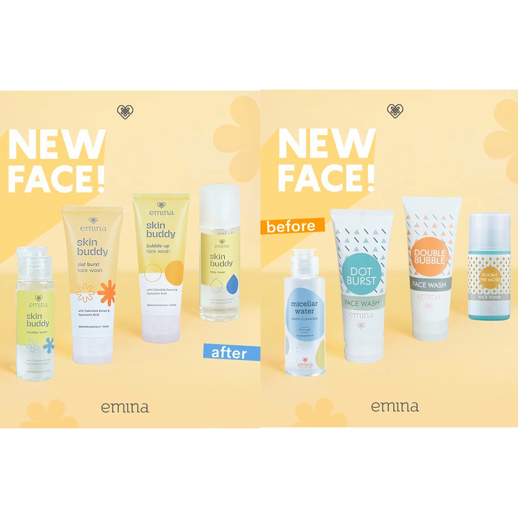 Emina Skin Buddy Series | Toner | Face Wash | Micellar Water | Sunscreen