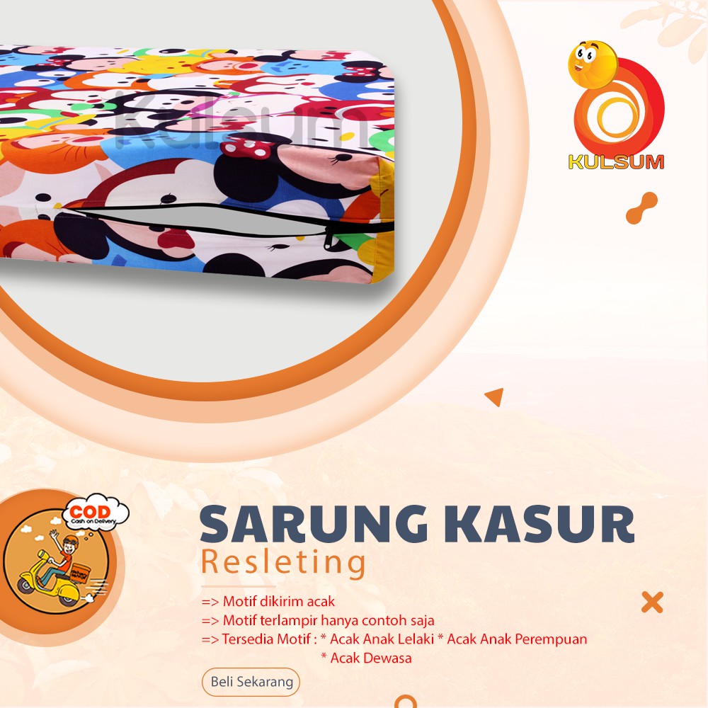 (TERMURAH) Sarung Kasur Busa Resleting |No.4 (90x200)|No.3 (120x200)|No.2 (160x200)|No.1 (180x200)|