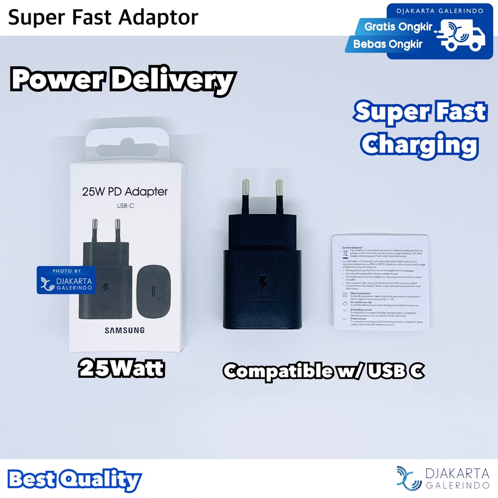 Super Fast Charging Travel Adapter PD 25 Watt - 45 Watt Power Delivery Adaptor Charger