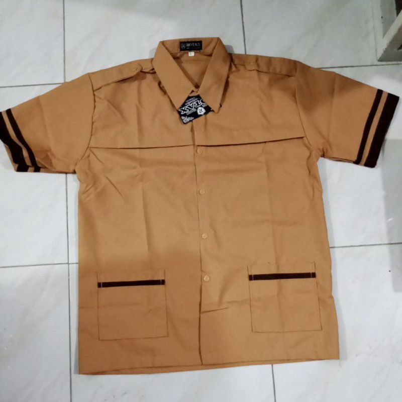 SERAGAM PRAMUKA SIAGA SD LENGAN PENDEK  SIZE JUMBO KANCING BABLAS