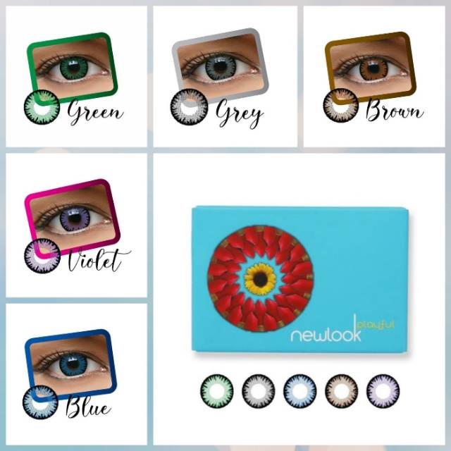 Softlens NEWLOOK PLAYFUL/soflen warna bulanan newlook playful normal s/d -8.00