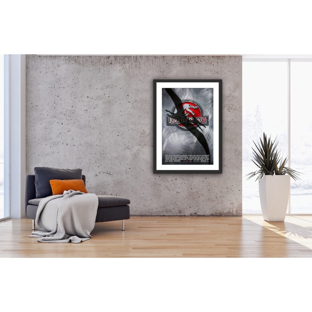 Poster Bingkai / Hiasan Dinding / Poster Film / Jurassic Park - 1031