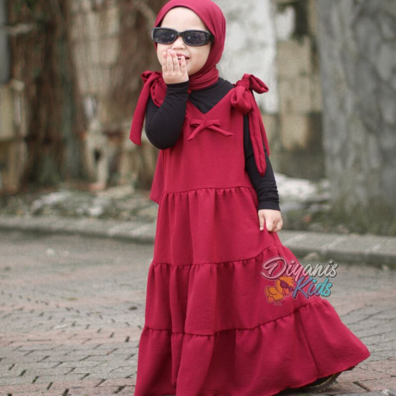 FARESYA - Overal dress anak / Dress muslim anak usia 2-6 tahun