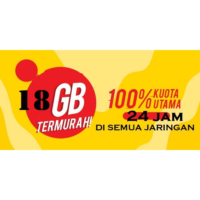 Perdana Paket data Freedom internet 18Gb full 100%kuota utama Indosat