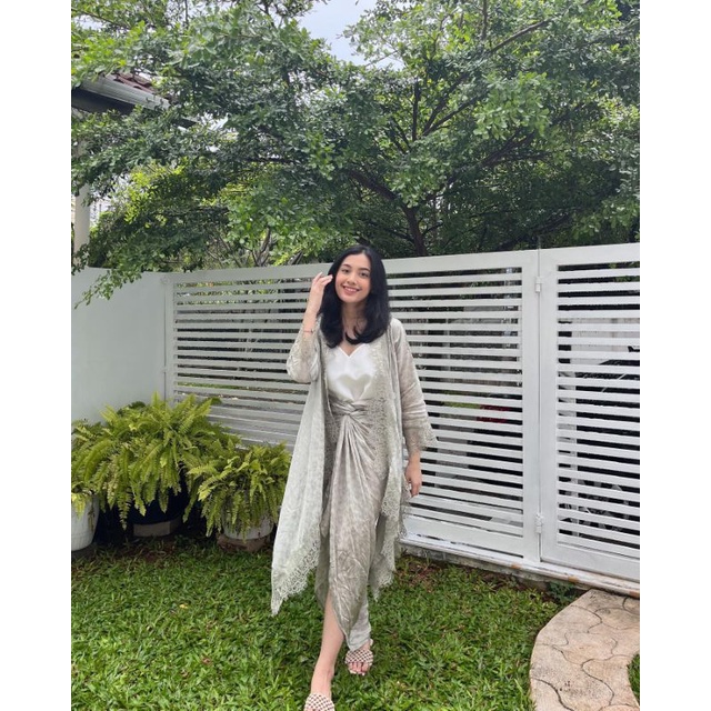 New Setelan Baju Wanita Batik outer viscos batik Lace Nagita kebaya series Jumbo Lengan Panjang Pakaian Pesta Kondangan Kerja Kantor Cewek Premium