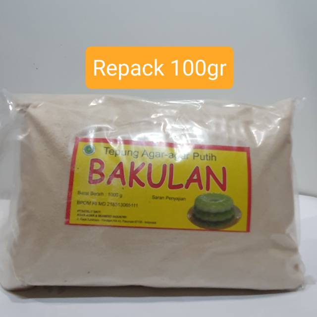 

Agar Agar Bubuk Murni Bakulan 100gr repack - untuk Pudding