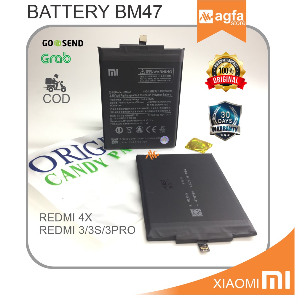 BATTERY BATRE BATERAI BATERE XIOMI XIAOMI BM 47 REDMI 3 4x BM47 3S pro 3X 3PRO mi4x original