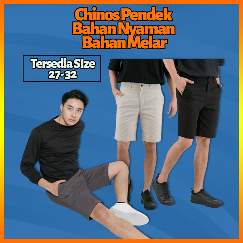 Celana Chino Pendek Chinos Pria Cino Casual Tebal Halus Short Pants Chinos Kualitas Erigo