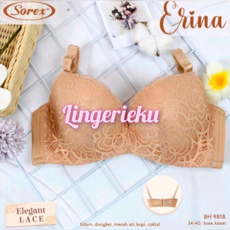 Sorex 9818 BH Bra Sorex Brokat Berkawat Kait 3