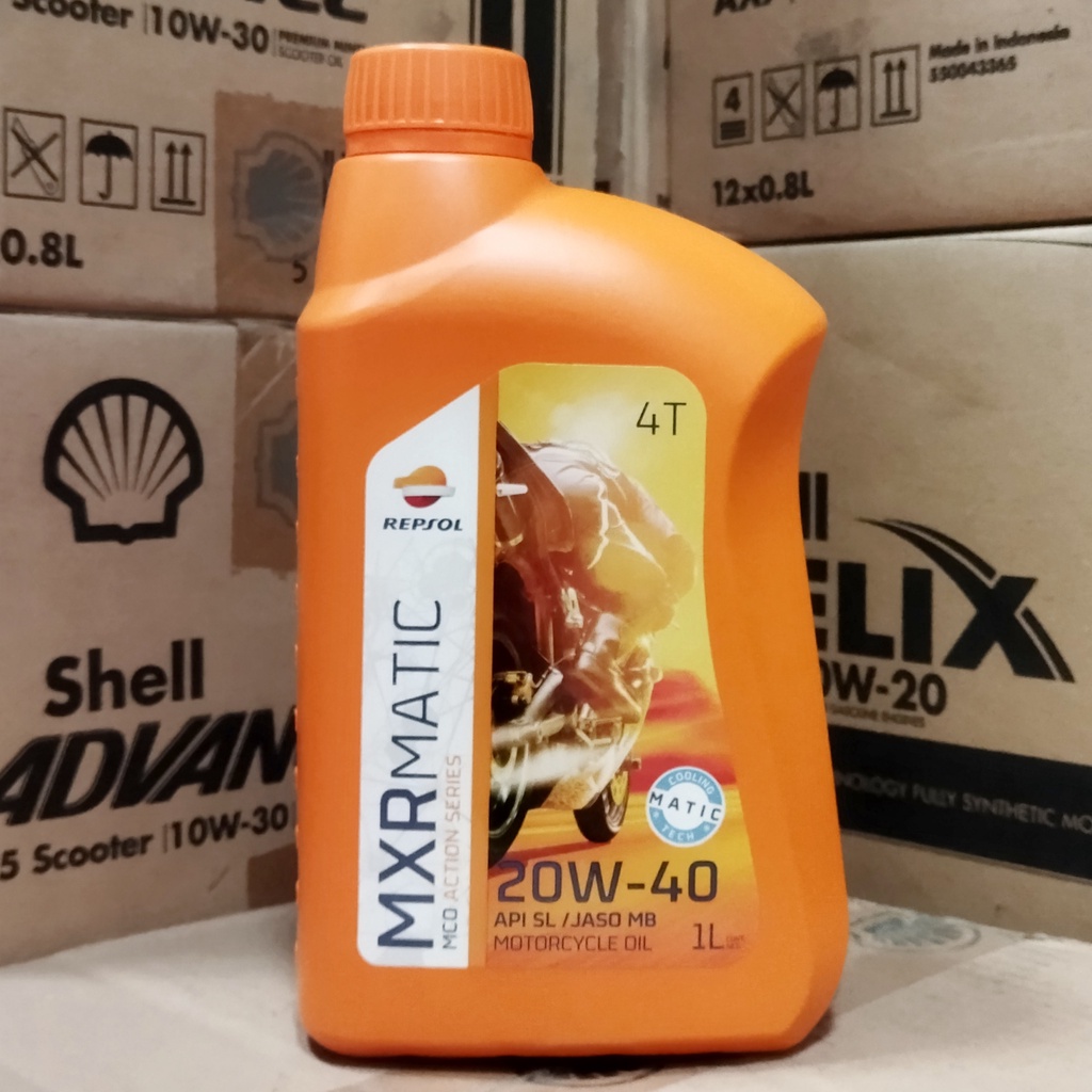 OLI MESIN MOTOR MATIC SCOOTER REPSOL MXR MATIC 20W-40 1 LITER