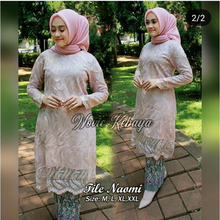 stelan kebaya tille bordir import new