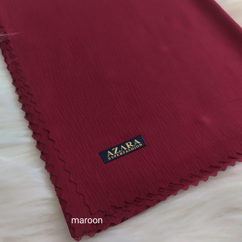 Bisa COD Segiempat Cornskin Azara lasercut / corn skin square / jilbab segiempat cornskin-Maroon