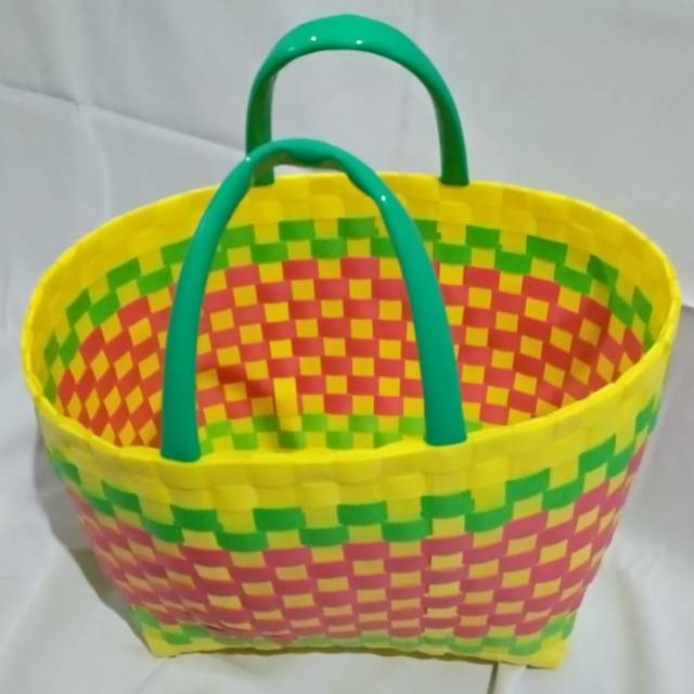 Tas Belanja Anyaman Plastik Cantik