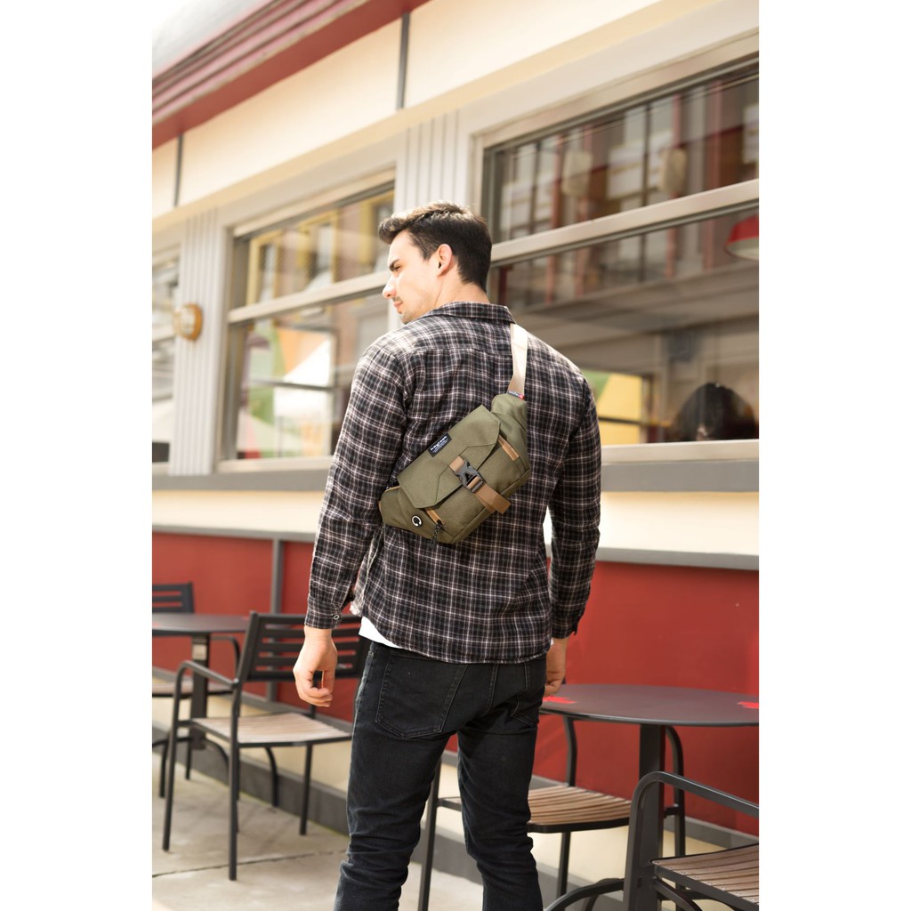 HEYLOOK Project - Tas Selempang Pria ROCKY Tas Distro Tas Slempang Murah Waistbag Cowo Tas Pinggang Laki Laki Shoulder Bag Crossbody Bag Sling Bag Cowok