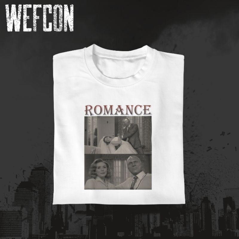 T-Shirt/Kaos Wanda Vision "Romance" - White/Black