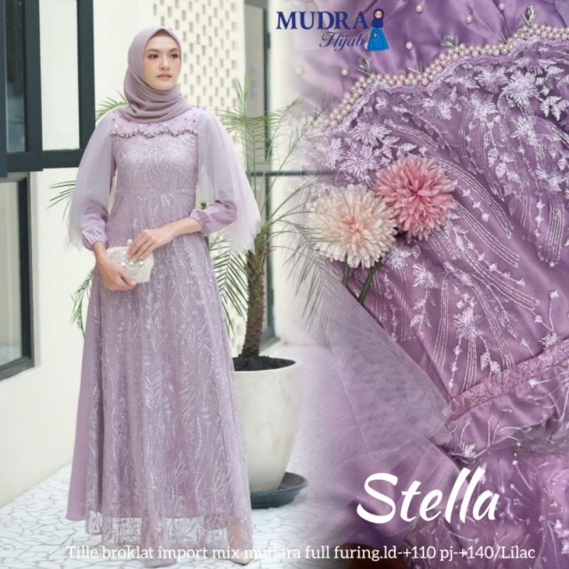 Luna Dress Brukat Tile Stela Maxy Stella Dress Brukat Kombinasi Tile Gamis Kondangan Brukat Wisuda Luna Maxy Jumbo xxl ld 120cm Gamis Broklat Mewah Gaun Pesta Modern Gamis Lebaran Terbaru Gamis Muslimah Cantik Outfit Bridesmaid Gaun Tunangan