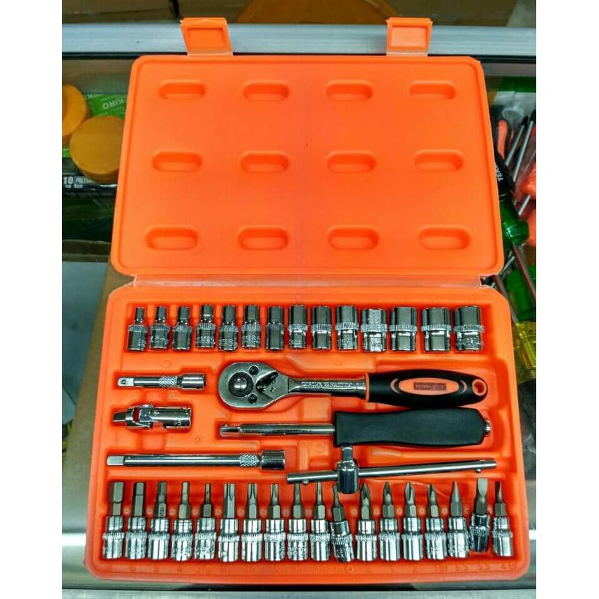 Kunci Sok Set Kenmaster 38 Pcs / Socket Wrench Kenmaster / Kunci Shock