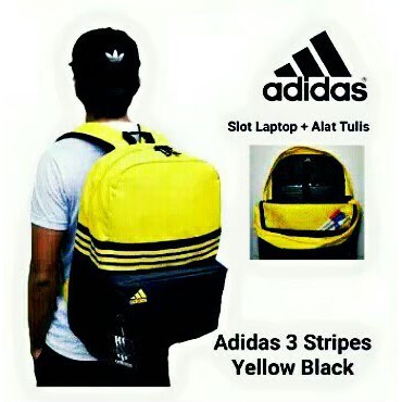 NIQABIS TAS PUNGGUNG PRIA ADIDIS 3STRIPES BACKPACK KERJA TAS RANSEL COWOK MURAH TAS SEKOLAH