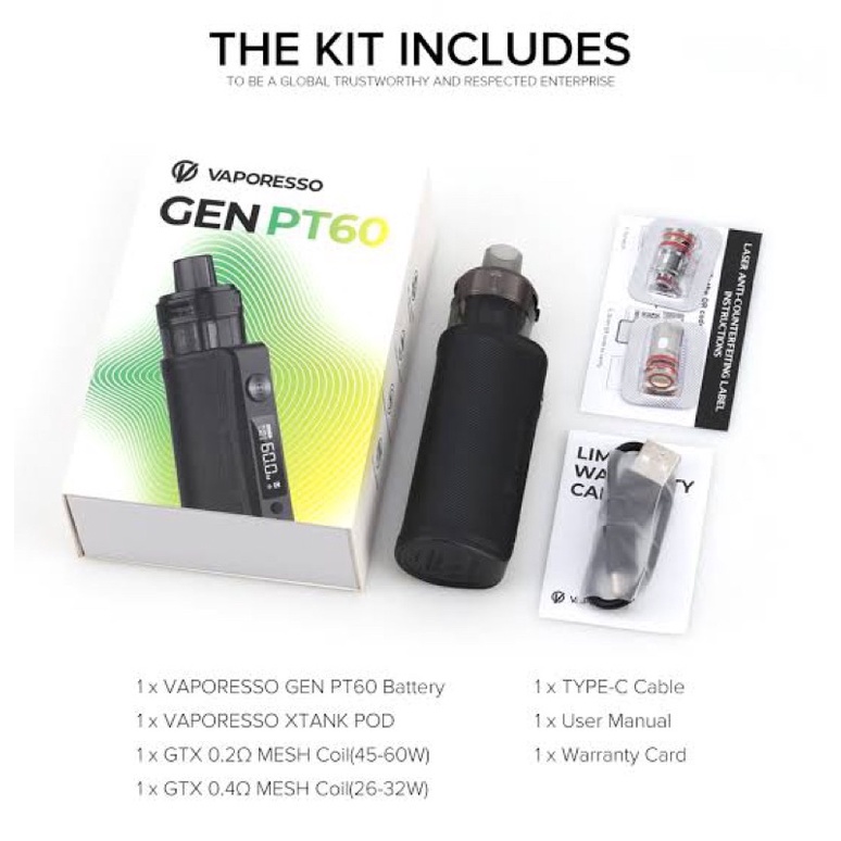 Vaporesso Gen PT60 Pod Kit Built In Battery 2500mAh