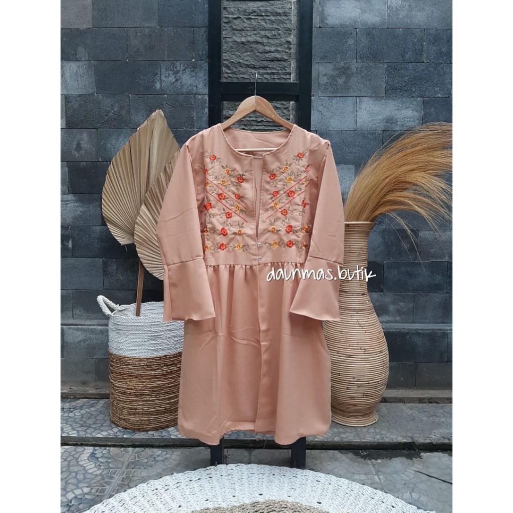 1KG MUAT 4PCS | SERAFINE LONG OUTER BORDIR EMBROIDERY PREMIUM KARDIGAN BOHEMIAN FASHION MUSLIMAH