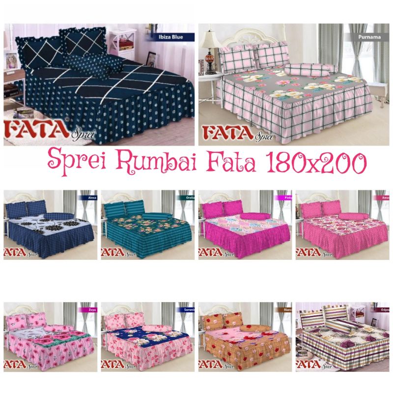 Sprei Rumbay / Renda Fata Signature Ukuran 180x200 - Motif Minimalis & Karakter Bianca Sammira  Zoya