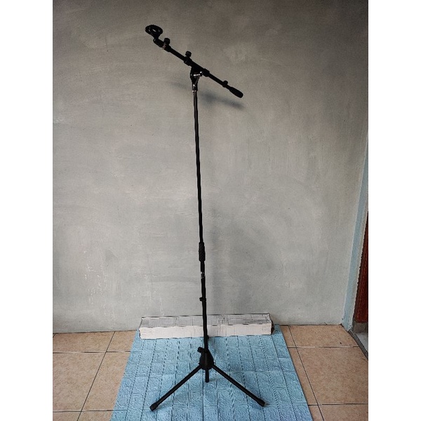 Stand Cagak Mic Panjang BMA Single Mic Full Besi Tripod Stand Microphone Stand Mic Berdiri Original 