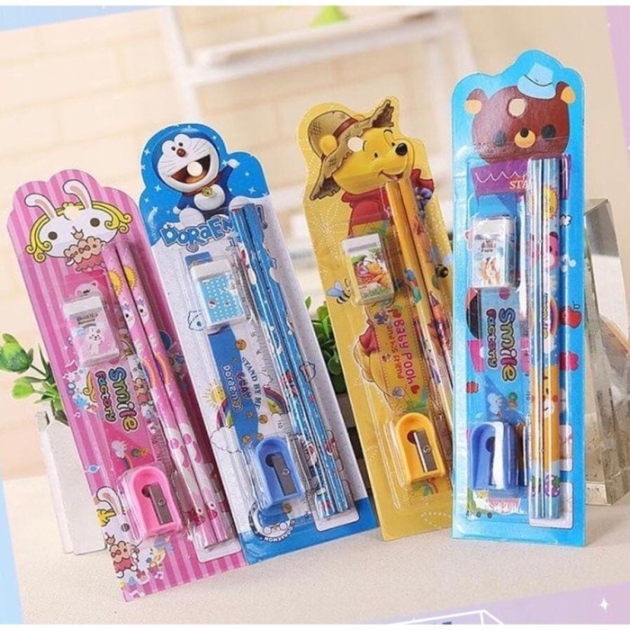 

SET ALAT TULIS SEKOLAH 5 in 1 KARAKTER LUCU / MINI STATIONERY SET