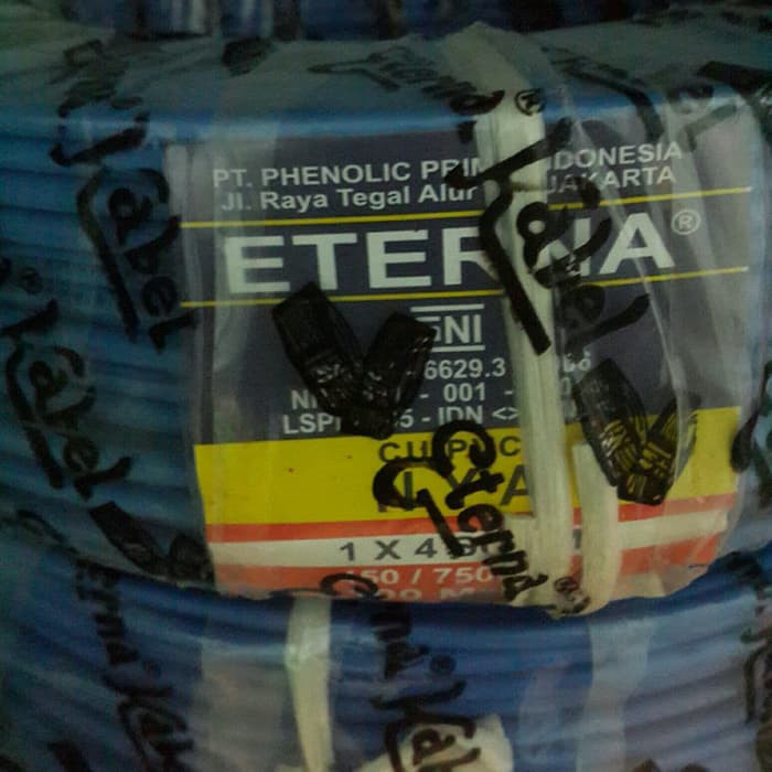 Kabel Eterna NYA 1x4 @100m tunggal kawat