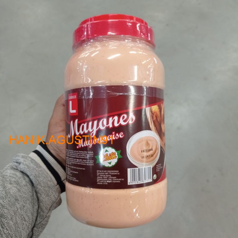 

Choice L Mayonaise Pedas Mayo mayonais pedas Mayonaise Pedas Chili 3kg