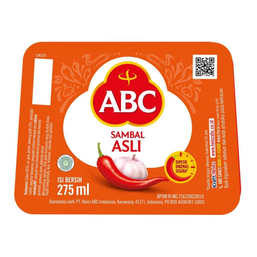 SAMBAL ASLI ABC 275 ML PET BOTOL PLASTIK CHILLI SAUCE ORIGINAL