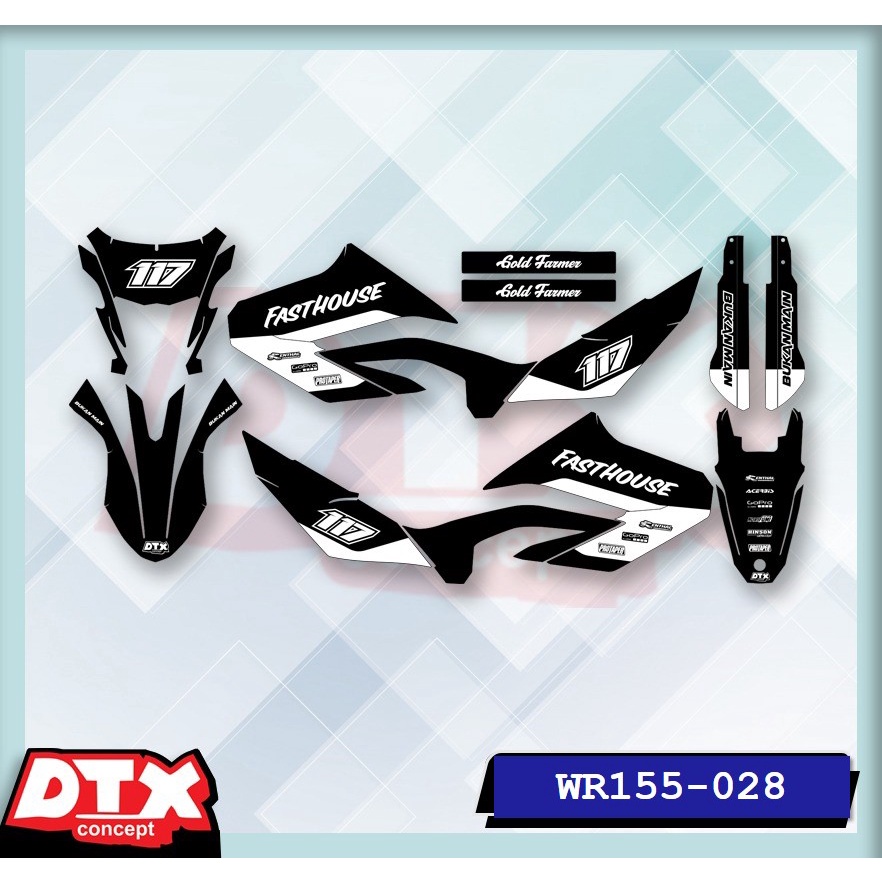 decal wr155 full body decal wr155 decal wr155 supermoto stiker motor wr155 stiker motor keren stiker motor trail motor cross stiker variasi motor decal Supermoto YAMAHA WR155-028