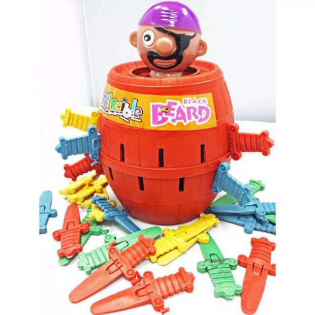 Pirate roullete pirate roulette mainan bajak laut dalam tong dan di tusuk lucky game running man-3