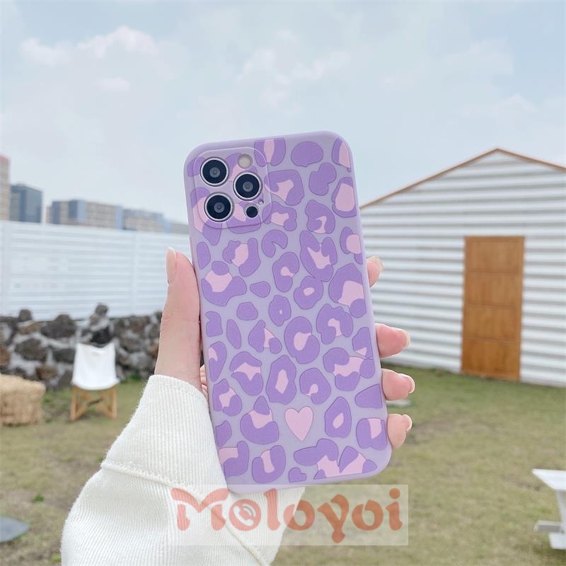 Casing iPhone 6 6s 7 8 Plus 11 12 X XR XS MAX SE 2020 12 11 Pro Max Soft TPU Leopard Phone Cover Case