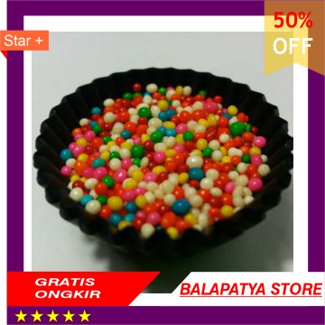 

Sprinkle Pasir 80 gram Hiasan Kue Cupcakes Cakepop Coklat Model Trimit Pasir Warna Warni Bahan Gula