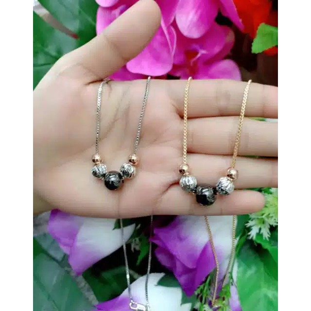 Xuping kalung liontin bola hitam xuping gold silver