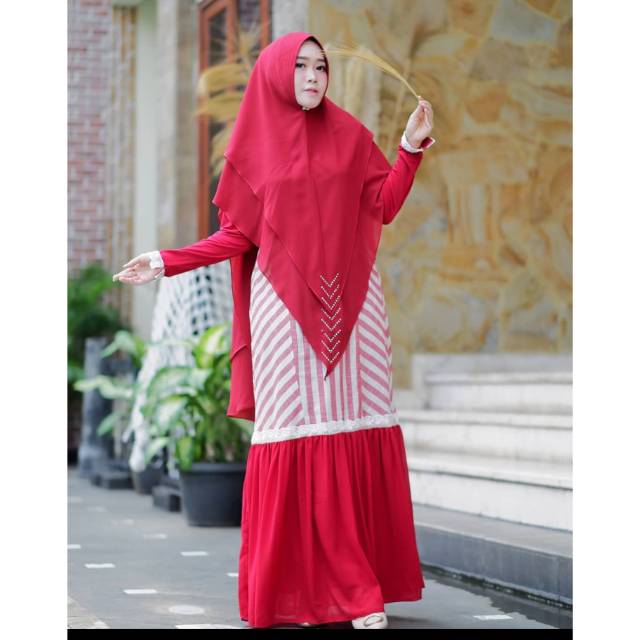 Set dress Fauziyah ori yodizein syar'i