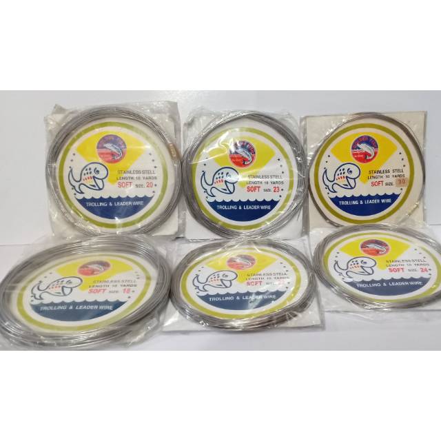 NEKLIN GOLDENFISH STAINLESS STELL TROLLING & WIRE LEADER SOFT 10YARDS SIZE 18, 20, 22, 23, 24, & 30 