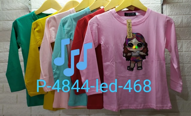 PROMO LIVE KAOS LED lengan panjang kaos LoL bahan premium led anak baju anak led anak