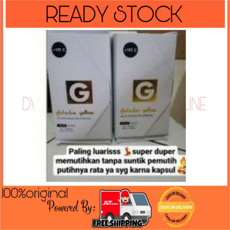 GLUTASKIN YELOW ORI BY LC BEAUTY  KAPSUL PEMUTIH PERMANEN SELURUH TUBUH