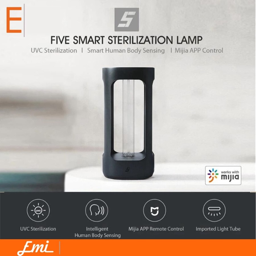 Five Smart UVC STERILIZATION Lamp DISINFECTION UV Sterilizer Steril Ruangan