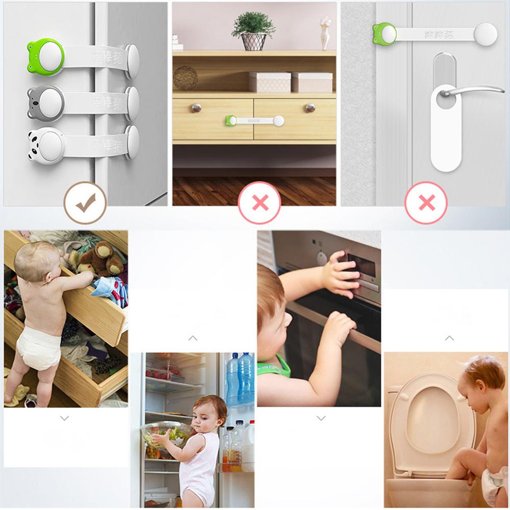 Lanfy Safety Lock Pengaman Bayi Lemari Kulkas Furniture Laci Sliding Door Locks Strap