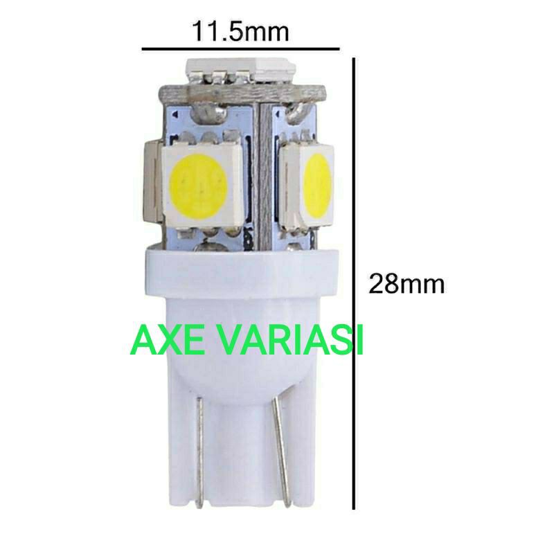 LAMPU LED T10 Sen senja 5 led mobil motor