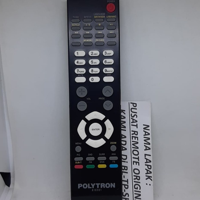 Remote Tv - Remote Remot Tv Polytron Led Lcd Seri Tv Plm Original Asli